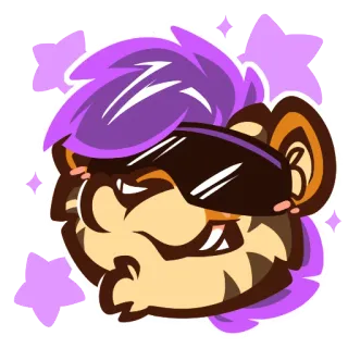 😎 퍼리, 동물, 선글라스, 만화, 캐릭터, 멋진 telegram sticker