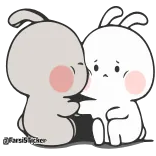 😊 coelho, fofo, kawaii, animal, amizade, adesivo telegram sticker