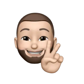 ✌️ Avatar, Avatar digital, Sinal de paz, Personagem, Emoji, Rosto whatsapp sticker