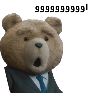 😮 Ted 9999999999! osito de peluche, impactado, película, comedia telegram sticker