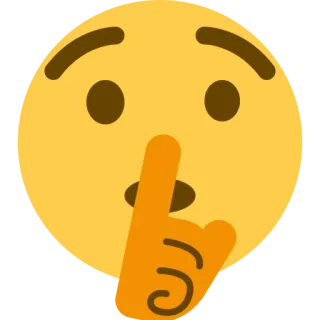 🤫 emoji, shush, silence, quiet, expression, finger telegram sticker