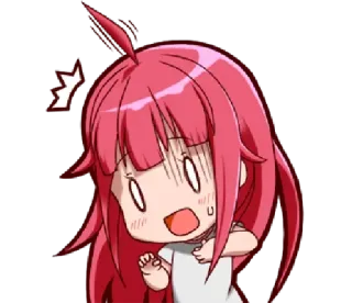 😱 Anime, Chibi, Dibujos animados, Lindo, Impactado, Sorprendido telegram sticker