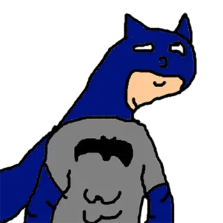 😑 Batman Мультфильм, Супергерой, Бэтмен, Комикс, Смешной, Каракули whatsapp sticker