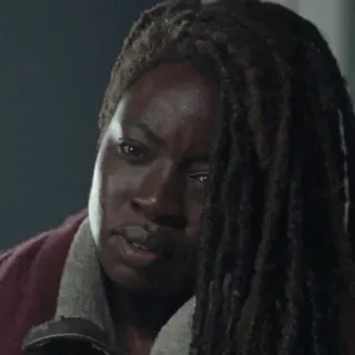 😕 Michonne The Walking Dead zombie, apokalipsa, miecz, walking dead, dziki telegram sticker
