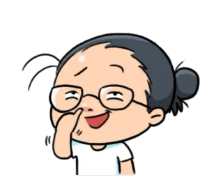 😅 卡通, 人物, 眼镜, 挖鼻孔, 角色, 动画 telegram sticker