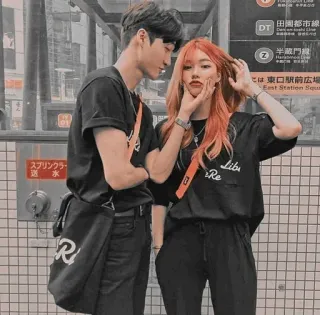 🤍 Lib
Re Couple, Urbain, Streetwear, Asiatique, Style, Mode telegram sticker