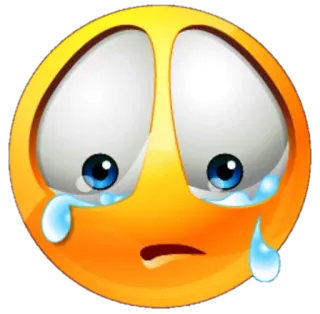 😢 Emoji, Sedih, Menangis, Air Mata, Emosi telegram sticker