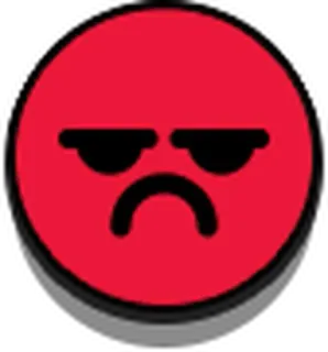 ☹️ wütend, rot, Stimmung, Ausdruck, Emoji telegram sticker