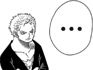 😒 Zoro One Piece anime, swordsman, manga, pirate, roronoa telegram sticker