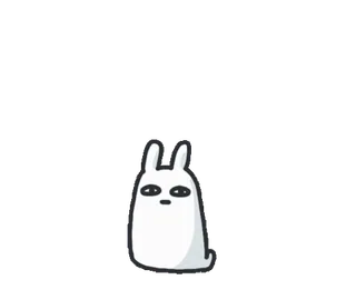 🐰 królik, kreskówka, naklejka, słodki, zwierzę, zajączek telegram sticker