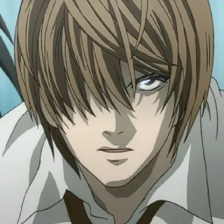 🍎 Light Yagami Death Note Anime, Mangá, Death Note, Light Yagami, Personagem, Animação telegram sticker