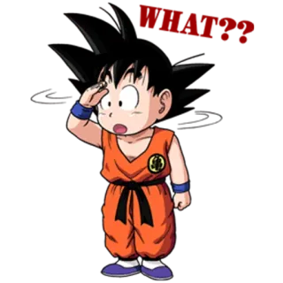 😶 Goku Dragon Ball goku, dragon ball, anime, manga, kid, character, salute telegram sticker