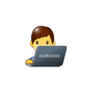 👨‍💻 SAMSUNG laptop, computador, tecnologia, marca telegram sticker