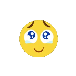 🥹 Emoji, Triste, Llorando, Lágrimas, Emoción, Cara whatsapp sticker