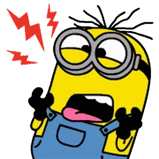 🍋 Minion Minion, Ich einfach unverbesserlich, Cartoon, Lustig, Schockiert, Gesichtsausdruck telegram sticker