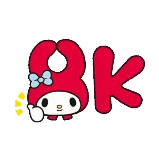 😊 My Melody OK My Melody, Sanrio, kawaii, lindo, personaje, OK telegram sticker