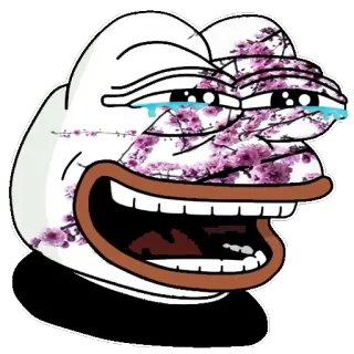 😹 Pepe the Frog Pepe, Kikker, Meme, Internetmeme, Verdrietig, Huilend telegram sticker