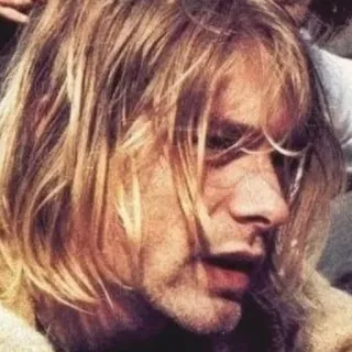 😪 Kurt Cobain músico, cantor, guitarrista, loira, cabelo comprido telegram sticker