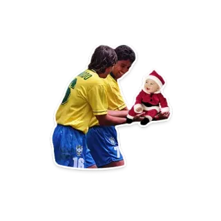 👶 soccer, football, sports, athletes, celebration, team, baby santa, christmas telegram sticker