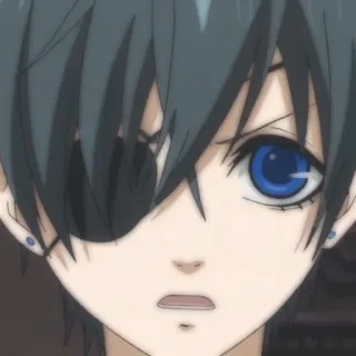 🗝 Ciel Phantomhive Black Butler Anime, Manga, Black Butler, Ciel Phantomhive, Personaje, Parche whatsapp sticker