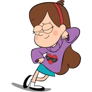 😌 Mabel Gravity Falls cartoon, mabel, gravity falls, animation, cute, disney, character telegram sticker