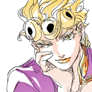 ☺️ Giorno Giovanna JoJo's Bizarre Adventure Giorno Giovanna, JoJo's Bizarre Adventure, Anime, Manga, Golden Wind, Personaje telegram sticker