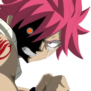 👿 Natsu Dragneel Fairy Tail Anime, Mangá, Fairy Tail, Natsu Dragneel, Sticker telegram sticker