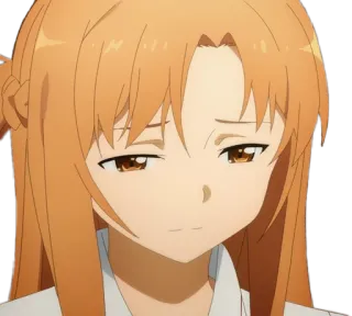 😔 Asuna Sword Art Online Anime, Garota, Personagem, Fofa, Feminina, Bonita, Sword Art Online, Asuna telegram sticker