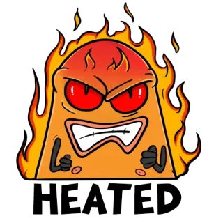 😡 Taco, En colère, Flamboyant, Dessin animé, Nourriture, Épicé, Chaud telegram sticker