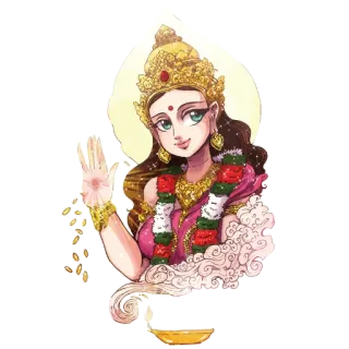 🖐 Lakshmi Dea indù, Lakshmi, ricchezza, prosperità, spirituale, cultura indiana telegram sticker