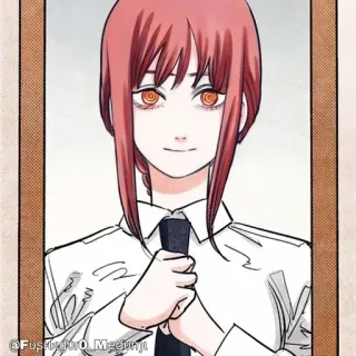 🔮 Makima Chainsaw Man Anime, Manga, Personaje, Retrato, Chainsaw Man, Makima telegram sticker