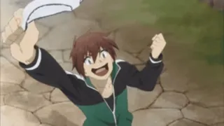 🤩 Kazuma Konosuba Anime, Konosuba, Kazuma, Senang, Perayaan, Kegembiraan whatsapp sticker