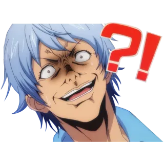 ⁉️ anime, sticker, question mark, funny face, expression telegram sticker