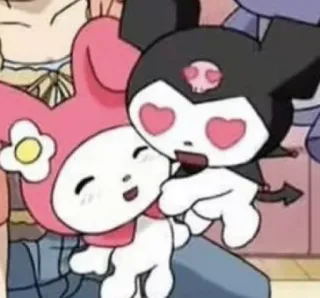 😍 My Melody Anime, Kuromi, Sanrio, Fofo, Desenho animado whatsapp sticker