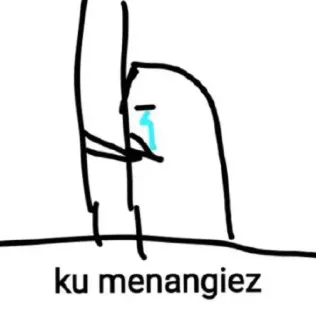 🌵 ku menangiez pleurer, triste, mélancolie, sentiment, seul, dessin animé telegram sticker