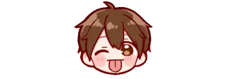 😜 Anime, Kreskówka, Słodkie, Mrugnięcie, Język telegram sticker