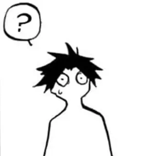 😶 câu hỏi, ngạc nhiên, anime, manga, bối rối telegram sticker