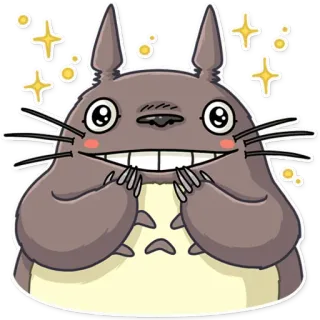 🤩 Totoro My Neighbor Totoro dier, schattig, cartoon, spirited, spirited away telegram sticker