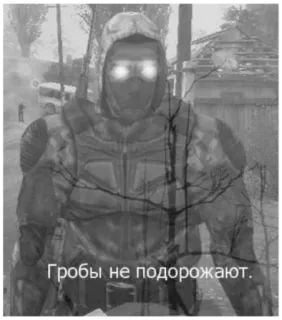 🙅 Гробы не подорожают. Stalker, Soldato, Apocalisse, Post-apocalittico, Russo telegram sticker
