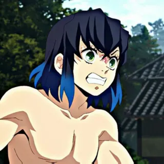 👺 Inosuke Hashibira Demon Slayer Anime, Demon Slayer, Inosuke, Personnage, Hashibira, Manga telegram sticker
