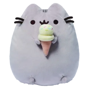 🍦 Pusheen gatto, cartone animato, Pusheen, gelato, kawaii, carino telegram sticker
