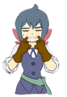 😬 LWA-LWA Little Witch Academia Anime, Personaggio, Opera d'arte, Sorridendo, LWA-LWA, Little Witch Academia telegram sticker