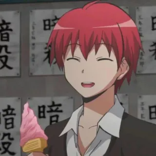 😄 Karma Akabane Assassination Classroom Anime, Mangá, Karma Akabane, Assassination Classroom, Sorvete telegram sticker