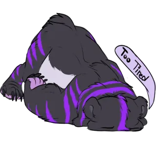 😫 Too Tired beruang, lelah, kelelahan, kartun, tidur, hewan telegram sticker