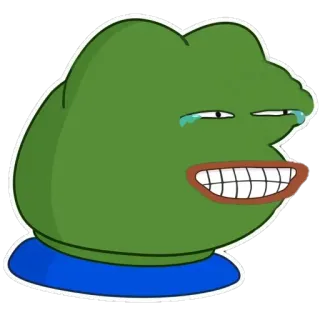 😂 Pepe the Frog пепе, лягушка, мем, интернет-мем, персонаж whatsapp sticker