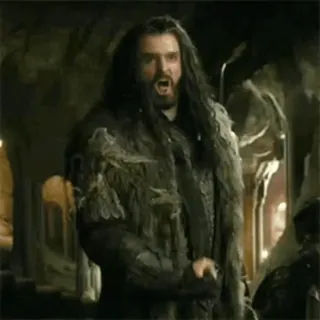 😠 Thorin Oakenshield The Hobbit Thorin, Scudodiquercia, Lo Hobbit, Il Signore degli Anelli, Fantasy, Nano telegram sticker