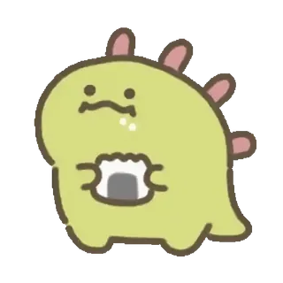 💚 динозавр, милый, мультфильм, каваий, монстр, персонаж telegram sticker