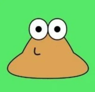 🌟 Pou Pou, Spel, Virtueel huisdier, Huisdier, Cartoon, Blob whatsapp sticker