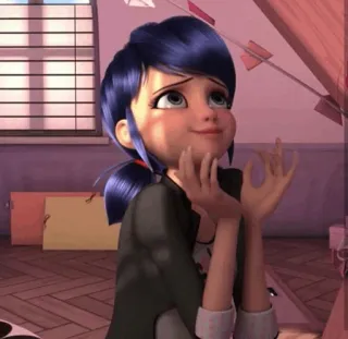 🗼 Marinette Dupain-Cheng Miraculous: Tales of Ladybug & Cat Noir Dessin animé, Anime, Coccinelle, Marinette, Fille, Mignon whatsapp sticker