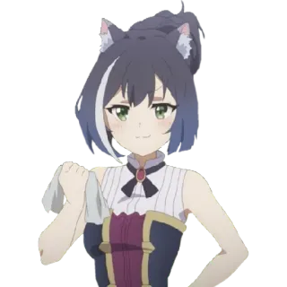 😸 anime, garota gato, fofa, personagem, garota, sorriso telegram sticker